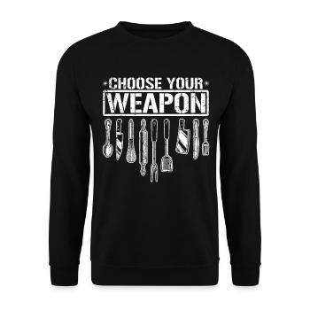 Chef chef chapeau chef cadeaux cuisine - Sweat-shirt Unisexe - noir - Devant - Alina (178cm) & Michal (187cm)