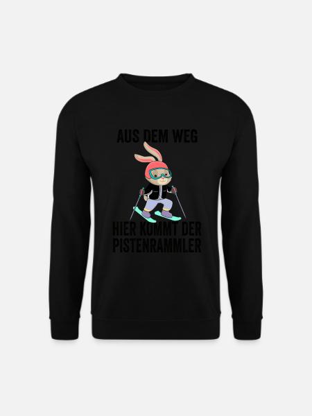Ski Skifahren Skifahrer Apres Ski Geschenk - Unisex Pullover - Schwarz