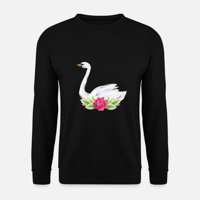 Schwan - Unisex Pullover - Schwarz