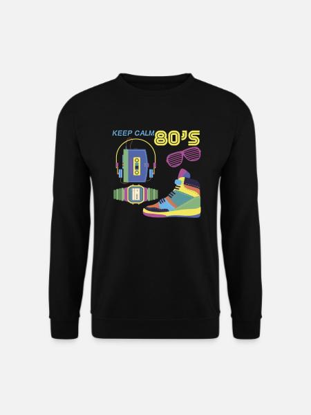 80s 80s fashion 80s outfit 80s - Unisex Sweatshirt - black