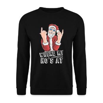 Santa Claus costume - Santa Claus - Unisex Sweatshirt - black - Front - Alina (178cm) & Michal (187cm)
