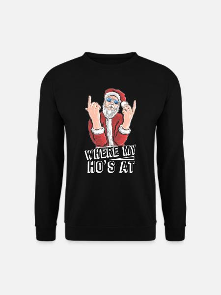 Weihnachtsmann Kostüm - Weihnachtsmann - Unisex Pullover - Schwarz