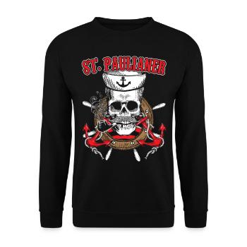 Paulians Hambourg Sankt Pauli | Cadeau de Saint Pauli - Sweat-shirt Unisexe - noir - Devant - Alina (178cm) & Michal (187cm)