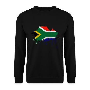 Cape Town Skyline South Africa Flag Flag Cape Town - Unisex Sweatshirt - black - Front - Alina (178cm) & Michal (187cm)