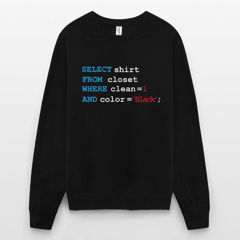 Developer Devops morning routine SQL Select Unisex Sweatshirt
