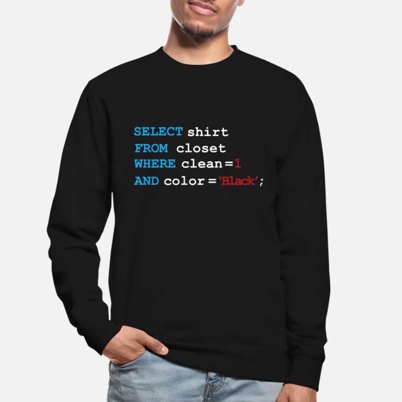 Développeur Devops matin routine SQL Select Sweat-shirt Unisexe