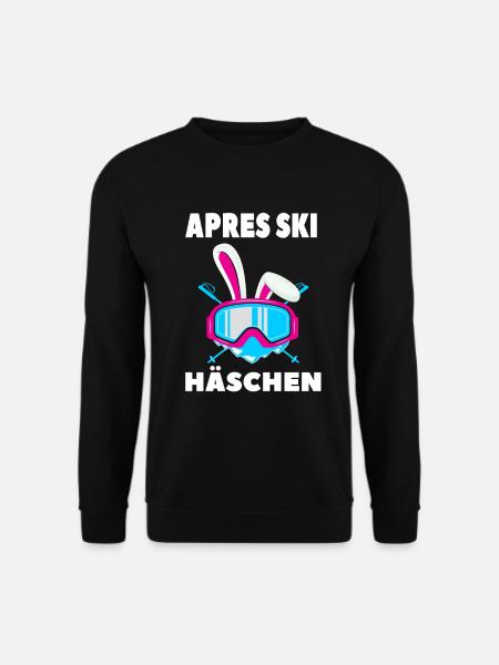Apres Ski Häschen Skihase Geschenk - Unisex Pullover - Schwarz
