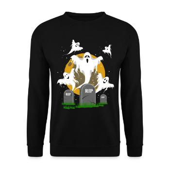 Fantômes d'Halloween - Sweat-shirt Unisexe - noir - Devant - Alina (178cm) & Michal (187cm)