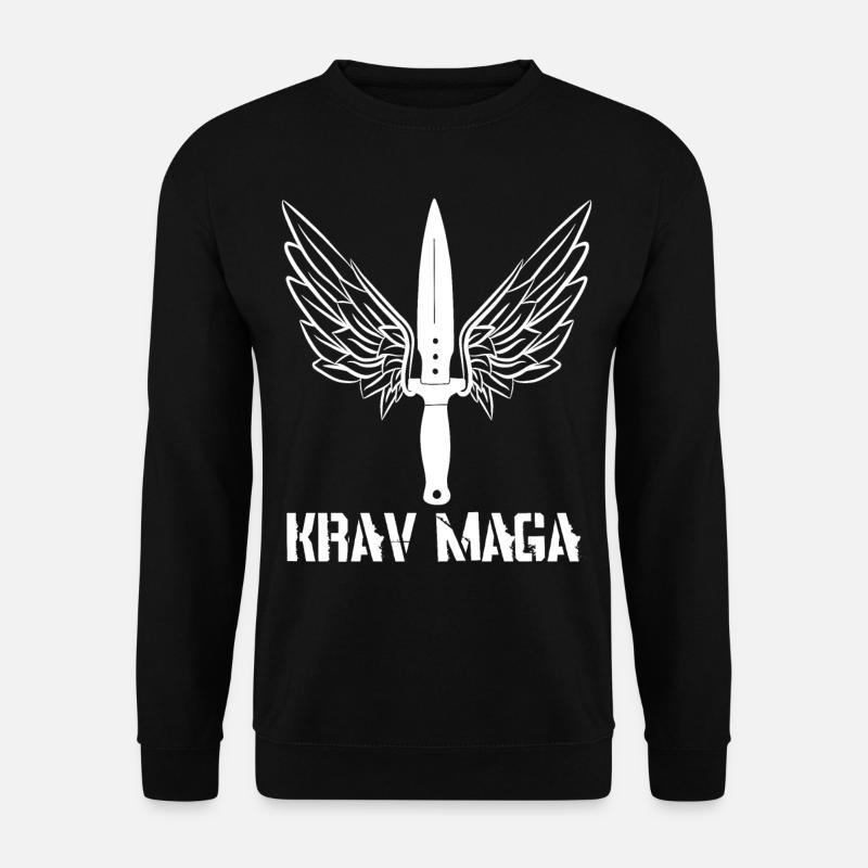 Krav Maga Messer mit Flügeln - Unisex Pullover - Schwarz
