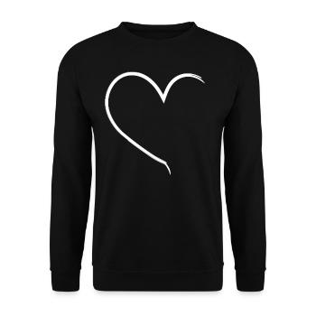 cœur - Sweat-shirt Unisexe - noir - Devant - Alina (178cm) & Michal (187cm)