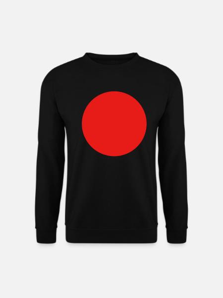 Cercles - points - rouge - Sweat-shirt Unisexe - noir
