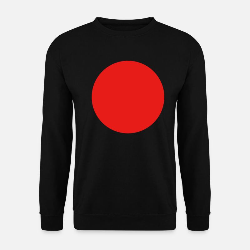 Cercles - points - rouge - Sweat-shirt Unisexe - noir