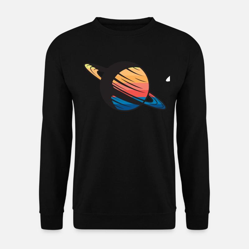 Planet Saturn outer space - Unisex Sweatshirt - black