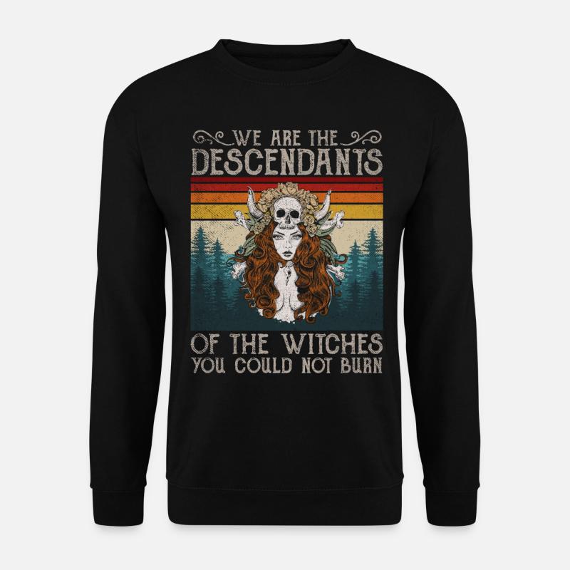 Sorcière Halloween Retro Wicca Mesdames Retro Pagan - Sweat-shirt Unisexe - noir