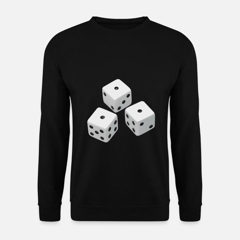 Realistische Würfel Geschenkidee - Unisex Pullover - Schwarz