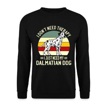 Dalmatian Dogs Dog Lover Funny Gift - Unisex Sweatshirt - black - Front - Alina (178cm) & Michal (187cm)
