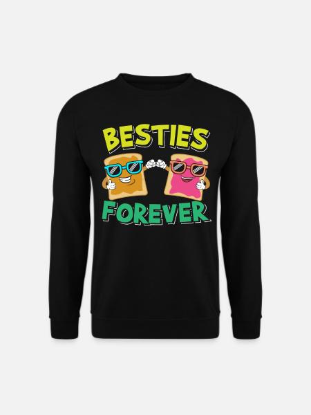 Besties Forever Best Friends PB & Jelly - Unisex Pullover - Schwarz