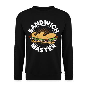 Sandwich master - Unisex Sweatshirt - black - Front - Alina (178cm) & Michal (187cm)