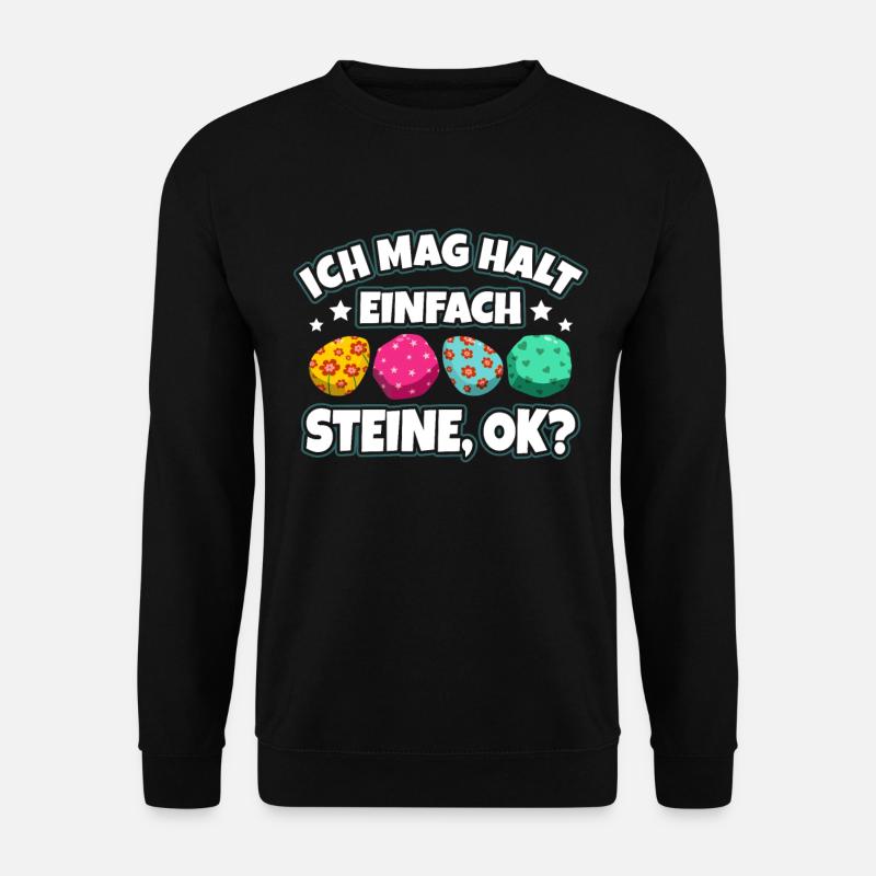 Steine - Unisex Pullover - Schwarz