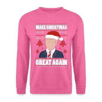 Noël Rendre Noël génial à nouveau Drôle - Sweat-shirt Unisexe - rose - Devant