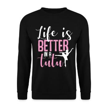 Ballet - Unisex Sweatshirt - black - Front - Alina (178cm) & Michal (187cm)