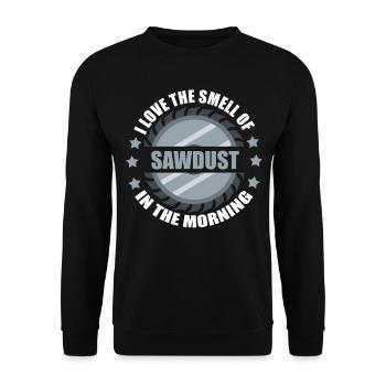 Sawdust In The Morning Woodworking Carpentry Woodw - Unisex Pullover - Schwarz - Vorne - Alina (178cm) & Michal (187cm)