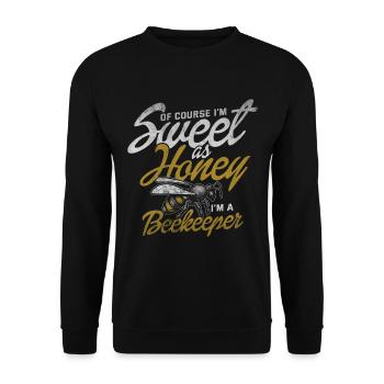 Apiculteur abeille miel nature abeille cadeau apiculteur - Sweat-shirt Unisexe - noir - Devant - Alina (178cm) & Michal (187cm)