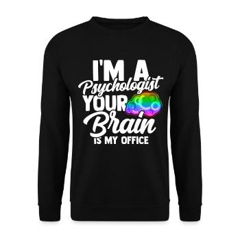 Psychologie Gehirn Anthropologie Freud Therapeut - Unisex Pullover - Schwarz - Vorne - Alina (178cm) & Michal (187cm)