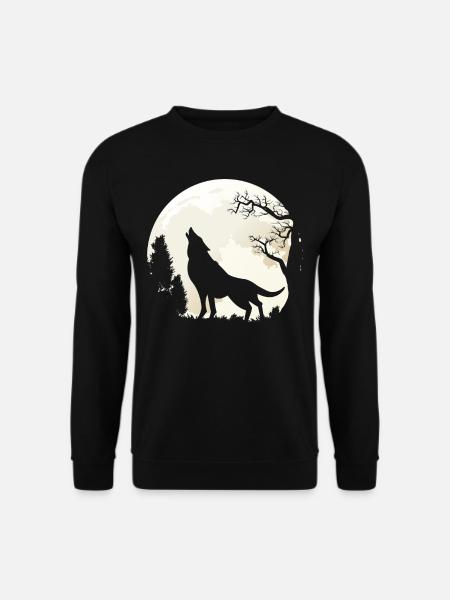 Wolf in the moonlight gift - Unisex Sweatshirt - black