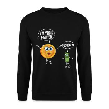 Bitcoin Blockchain Currency Litecoin Crypto Exchange - Unisex Sweatshirt - black - Front - Alina (178cm) & Michal (187cm)