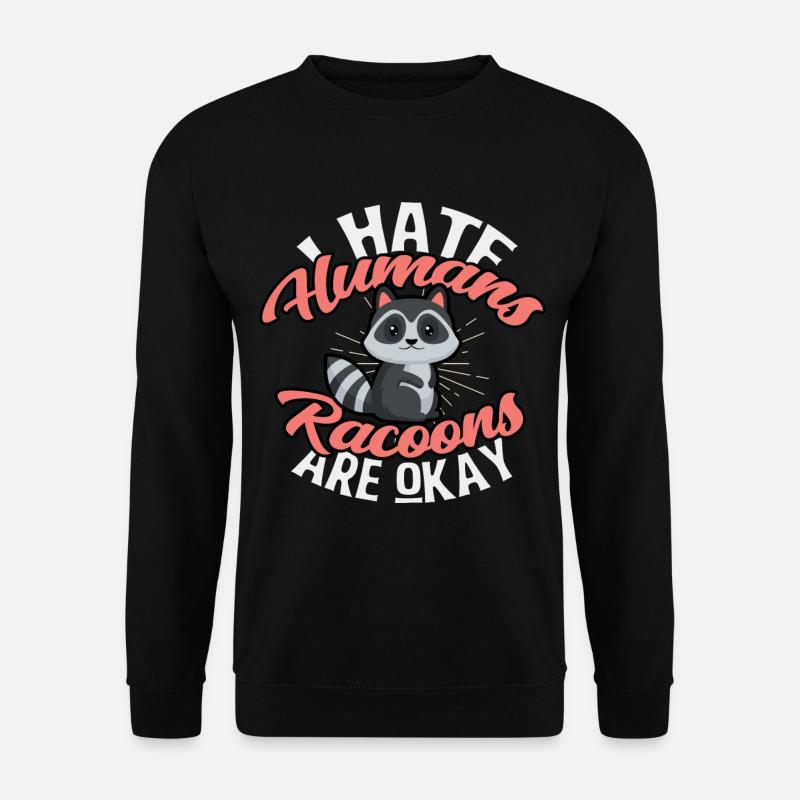 racoon - Unisex Sweatshirt - black