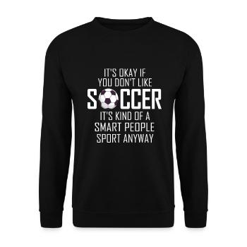 Football Saying - Unisex Sweatshirt - black - Front - Alina (178cm) & Michal (187cm)