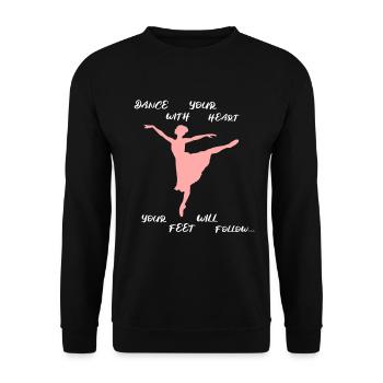 Ballett - Unisex Pullover - Schwarz - Vorne - Alina (178cm) & Michal (187cm)