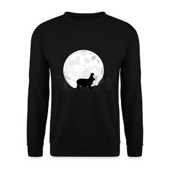 Hippopotame - Sweat-shirt Unisexe - noir - Devant - Alina (178cm) & Michal (187cm)