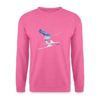 Ski Skier - Unisex Pullover - Pink - Vorne