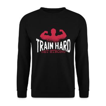 GYM fitness - Unisex Pullover - Schwarz - Vorne - Alina (178cm) & Michal (187cm)