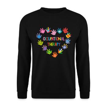 Occupational Therapy OT Therapist - Unisex Sweatshirt - black - Front - Alina (178cm) & Michal (187cm)