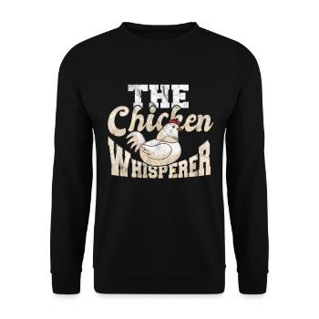 chicken - Unisex Sweatshirt - black - Front - Alina (178cm) & Michal (187cm)