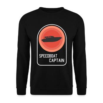 Retro Speedboat Gift Idea - Unisex Sweatshirt - black - Front - Alina (178cm) & Michal (187cm)