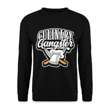Chef Chef Gourmet Chef's Hat Commercial Kitchen Cuisine - Sweat-shirt Unisexe - noir - Devant - Alina (178cm) & Michal (187cm)