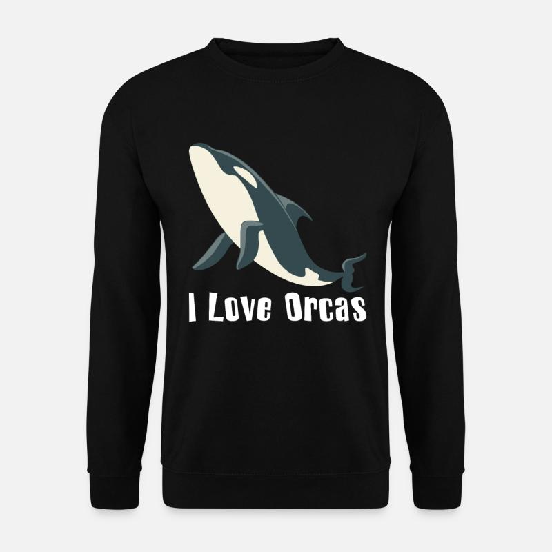 J'aime les orques orques orque orque cadeau - Sweat-shirt Unisexe - noir