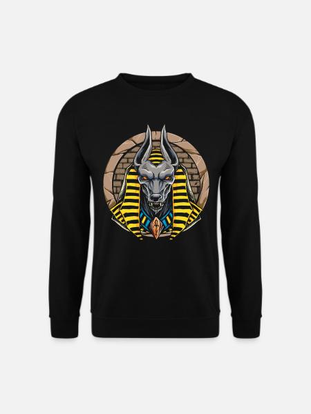 Anubis Ägyptisch Gott Gottheit Ägypten Geschenk - Unisex Pullover - Schwarz