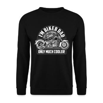 Biker dad like a normal dad just cooler - Unisex Sweatshirt - black - Front - Alina (178cm) & Michal (187cm)