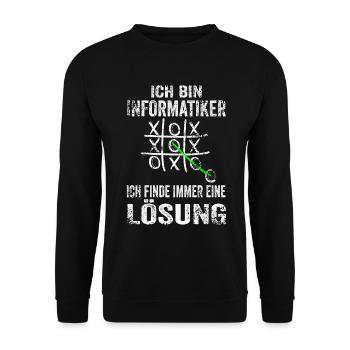 Informatiker Softwareentwickler Informatik Lustige - Unisex Pullover - Schwarz - Vorne - Alina (178cm) & Michal (187cm)