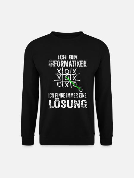 Informatiker Softwareentwickler Informatik Lustige - Unisex Pullover - Schwarz