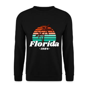 Palm trees Florida 1984 - Unisex Sweatshirt - black - Front - Alina (178cm) & Michal (187cm)