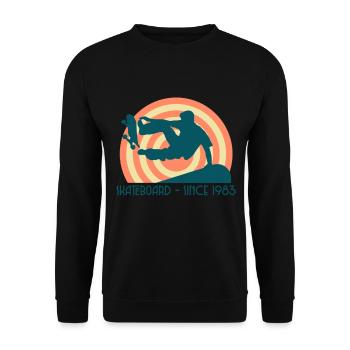 Skateboarding since 1983 - Unisex Sweatshirt - black - Front - Alina (178cm) & Michal (187cm)