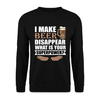 Beer funny sayings beer drinker gift - Unisex Sweatshirt - black - Front - Alina (178cm) & Michal (187cm)