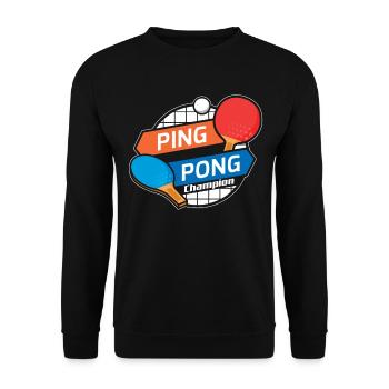 Tennis de table ping-pong cadeau de joueur de tennis de table - Sweat-shirt Unisexe - noir - Devant - Alina (178cm) & Michal (187cm)