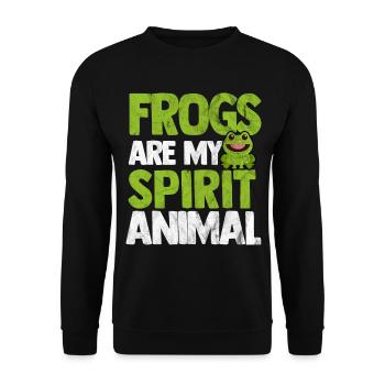 Frosch - Unisex Pullover - Schwarz - Vorne - Alina (178cm) & Michal (187cm)